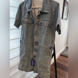 NWT size medium jean romper